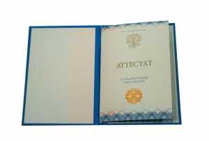 Аттестат за 11 класс с 2014 по 2026 годы образец 3