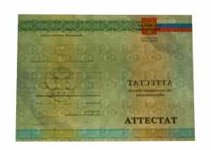 Аттестат за 9 класс с 2010 по 2013 годы образец 1