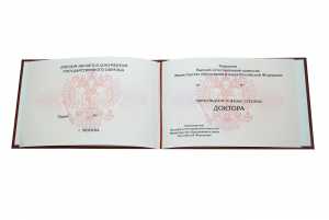 Диплом доктора наук с 2006 по 2014 годы образец 2