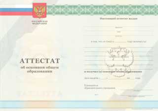 Аттестат об окончании 9 классов 2010, 2011, 2012, 2013 года